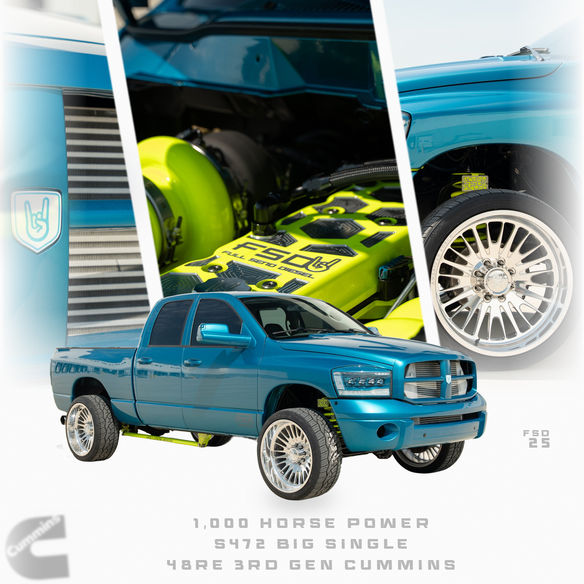 FSD25 - 1,000hp S472 big single 48RE 3rd gen Cummins build by Full Send Diesel
